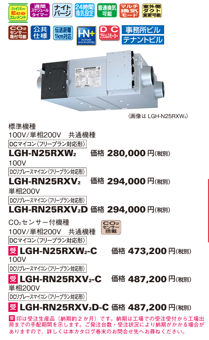 業務用ロスナイ換気扇(三菱業務用ロスナイ)